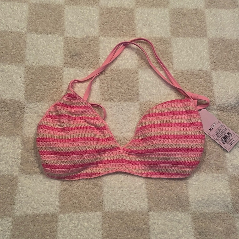NWT Wild Fable Striped Crochet Bralette Bikini